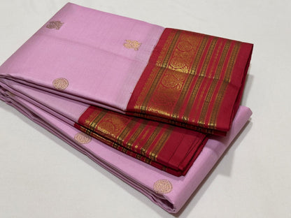 Lavendarish pink with red