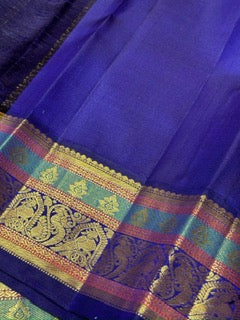 Peachish orange with royal blue