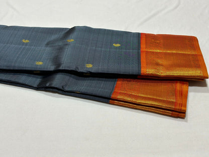 Dark grey with rustic orange