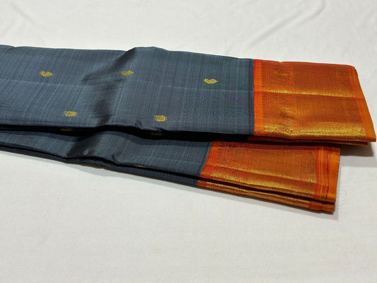 Dark grey with rustic orange