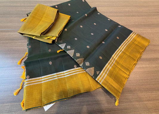 Emerald green mustard kamalam buttas
