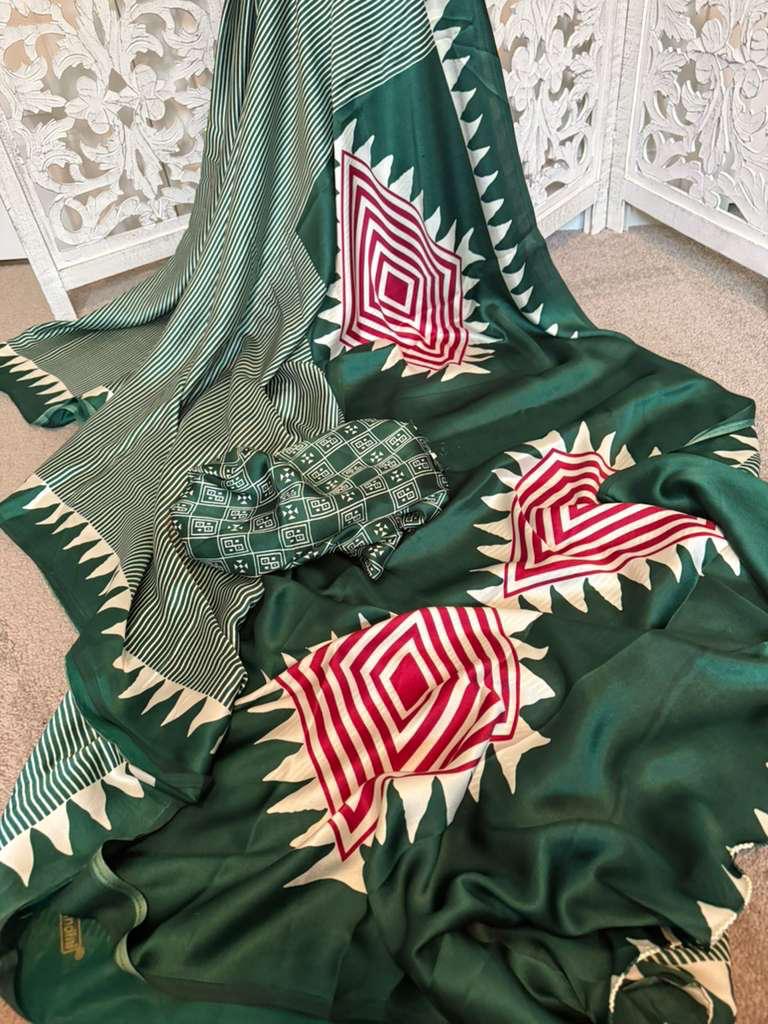 Dark green modal silk