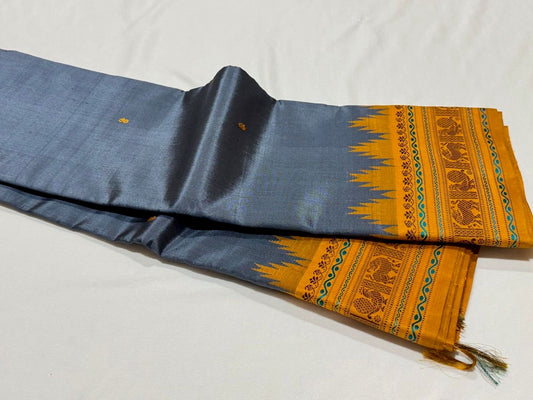 Elephant grey/mustard korvai buttas