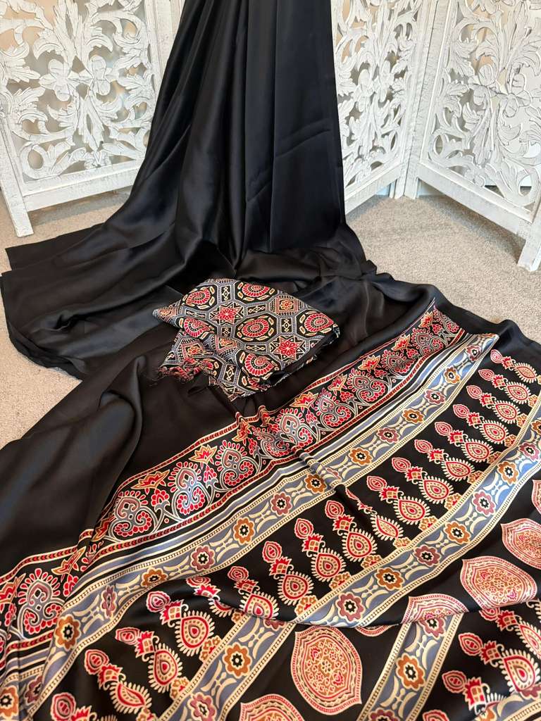 Black modal silk