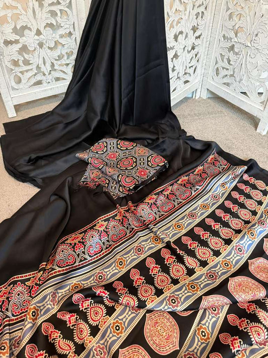 Black modal silk
