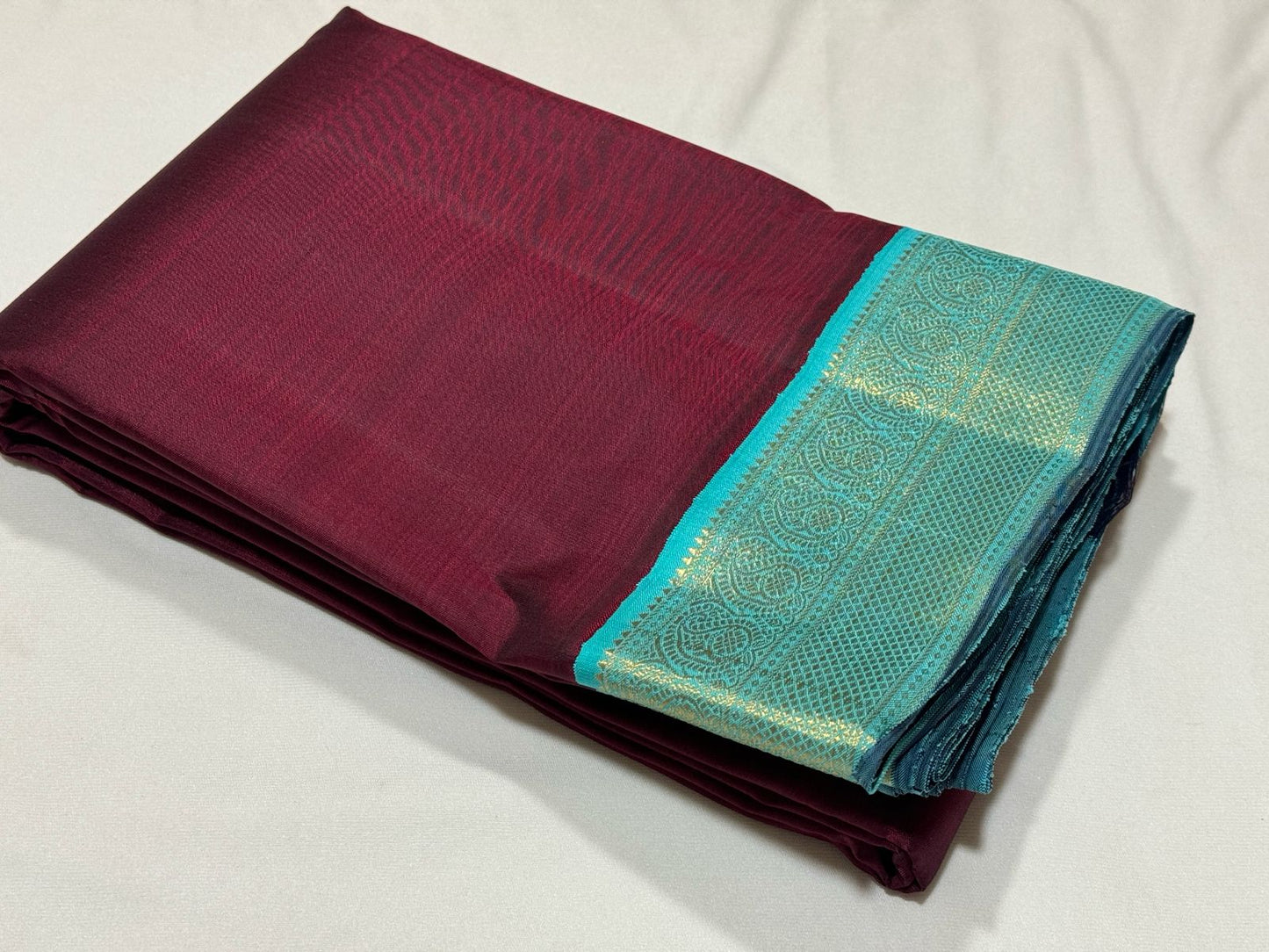 Maroon with Ananda blue