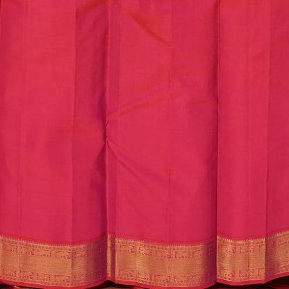 Peacock blue / Rani Pink Zari checks