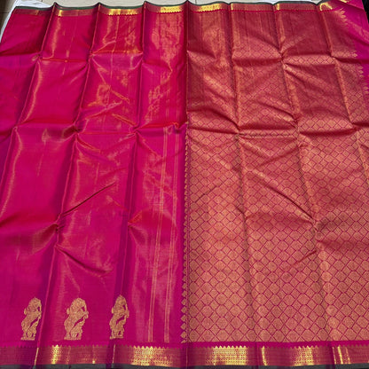 Tomato pink vairaoosi vintage style Yazhi motiffs