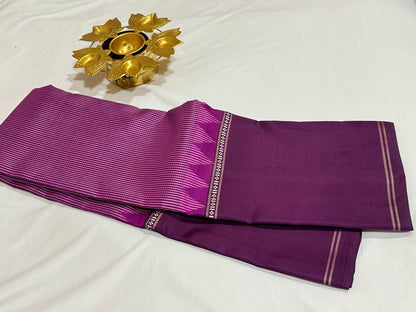 Light pink with purple muted checks temple border