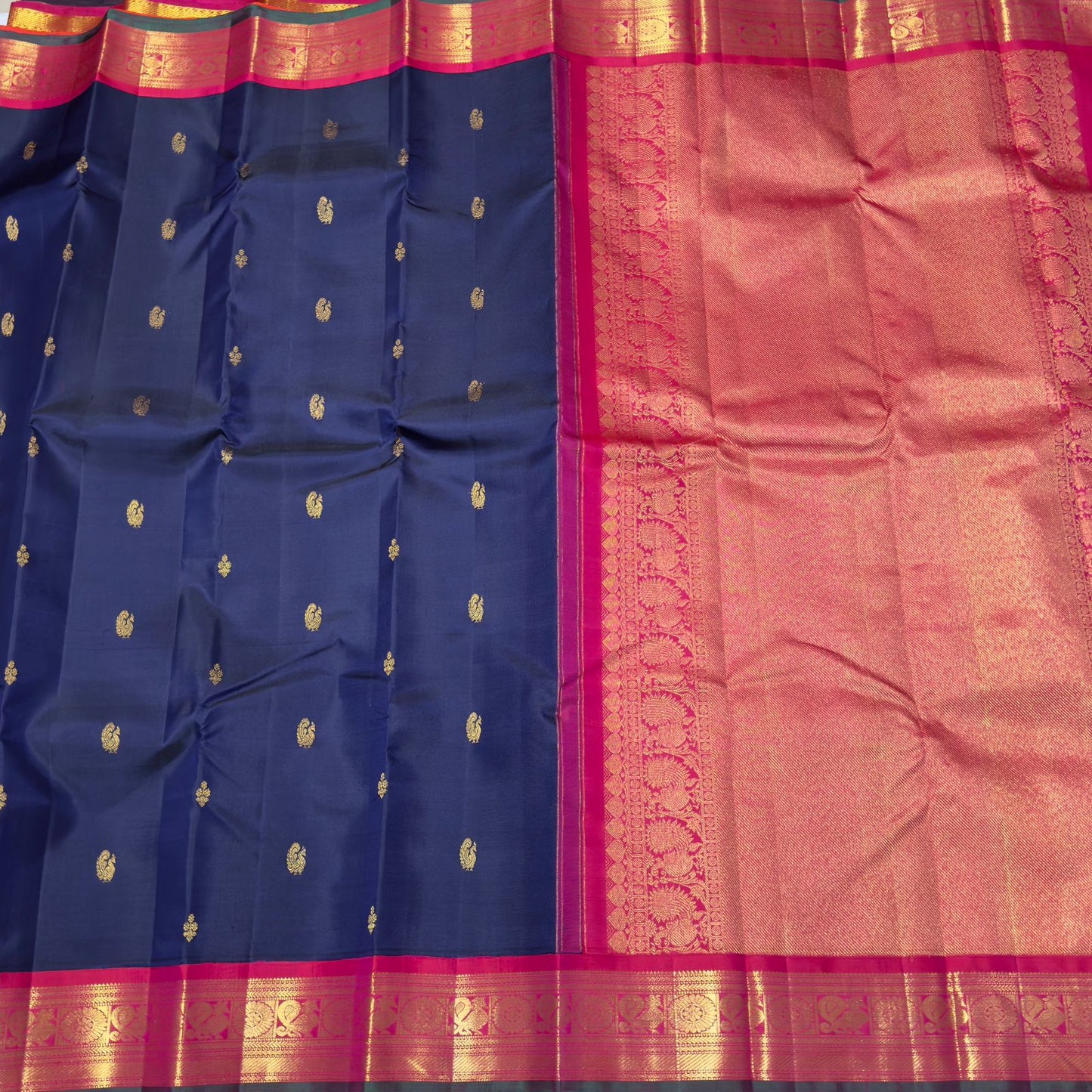 Navy blue with pink