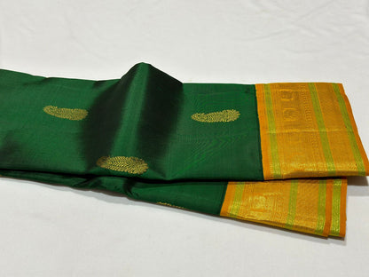 Bottle green with golden mustard