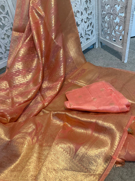 Pure tissue silk peach