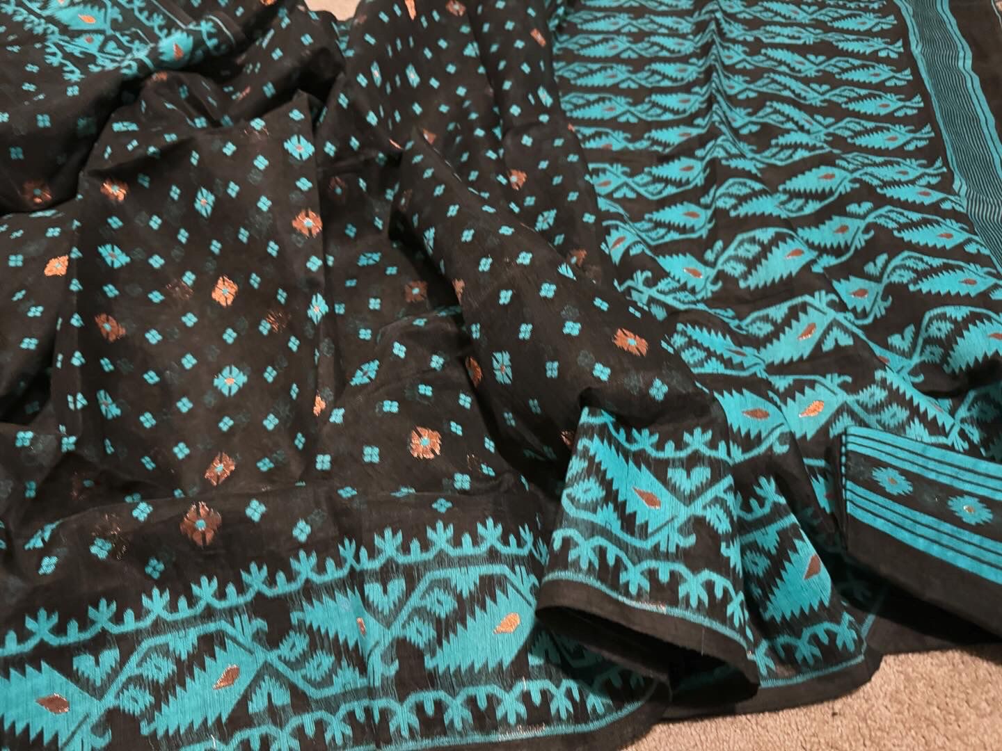 Jamdhani - Black / blue