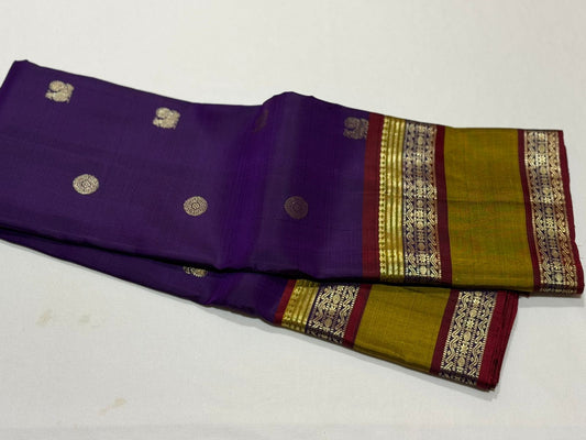 Purple / Sampanga buttas antique Zari