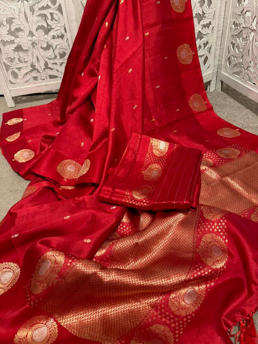 Mango Silk red/maroon dual tone
