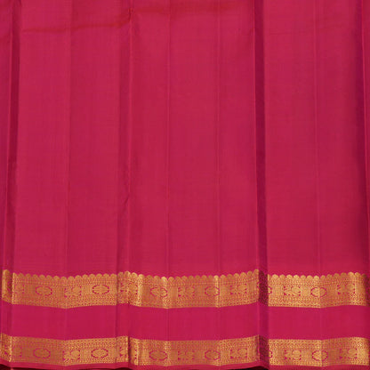 Dark blue / rani pink rettapate korvai
