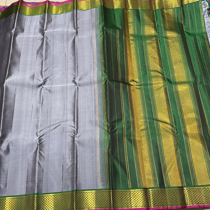 Grey with bottle green araimadam