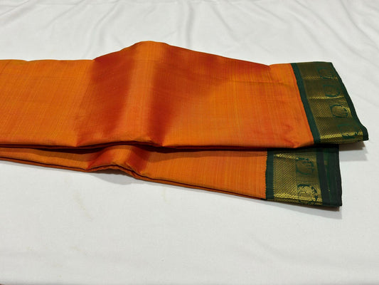 Burnt orange with bottle green