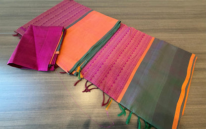 Shocking pink varisaipet mubbagam style