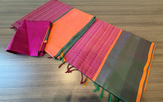 Shocking pink varisaipet mubbagam style