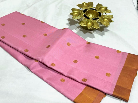 Soft pink/orange mustard with buttas