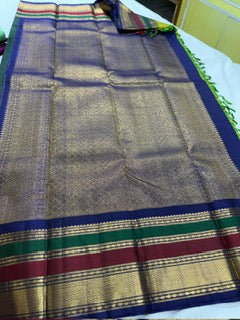 Dual tone green with multi color border with temples