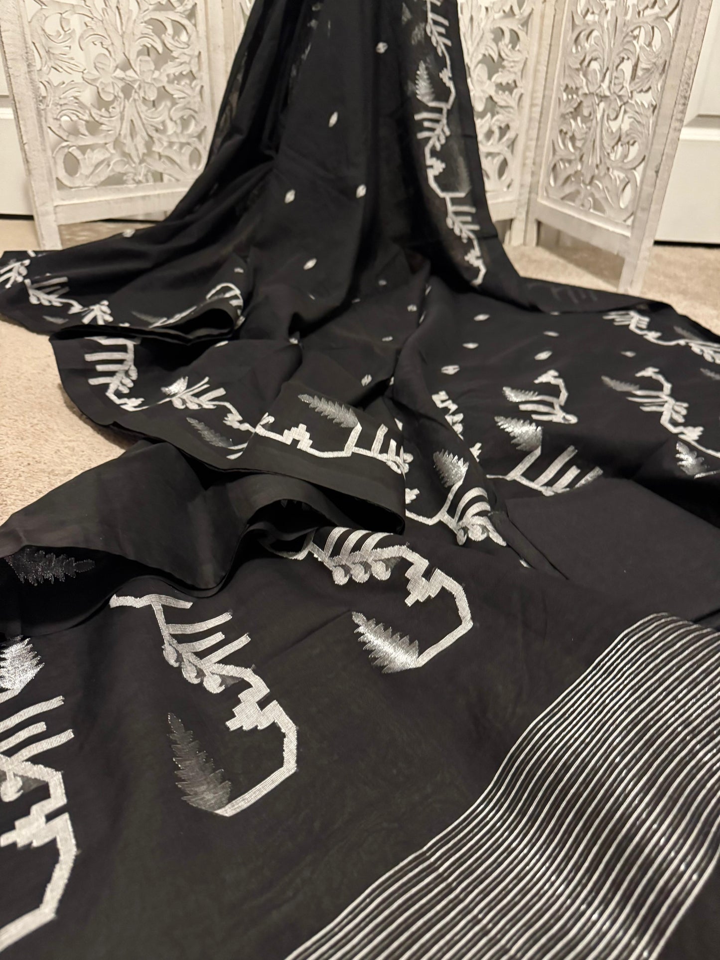 Black very soft linen