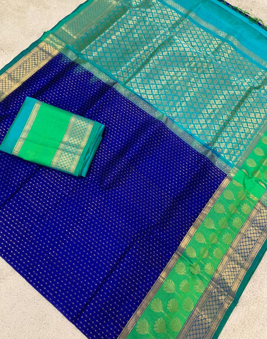 Dark blue with green contemporary design