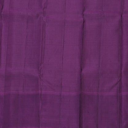 Pista green muted checks with plum purple border korvai