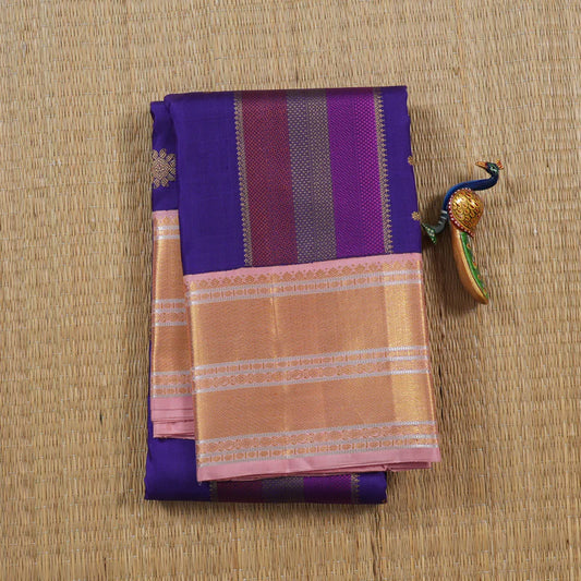 Magenta / Purple horizontal design wih buttas rose gold border