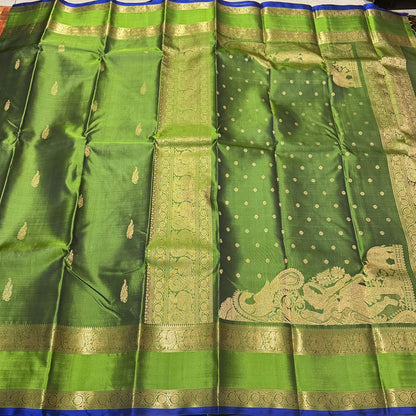 Moss green / Parrot Green dancing girl motiffs