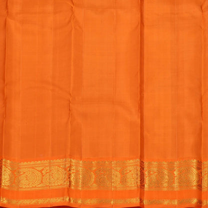 Royal blue / orange mayil chakram buttas korvai