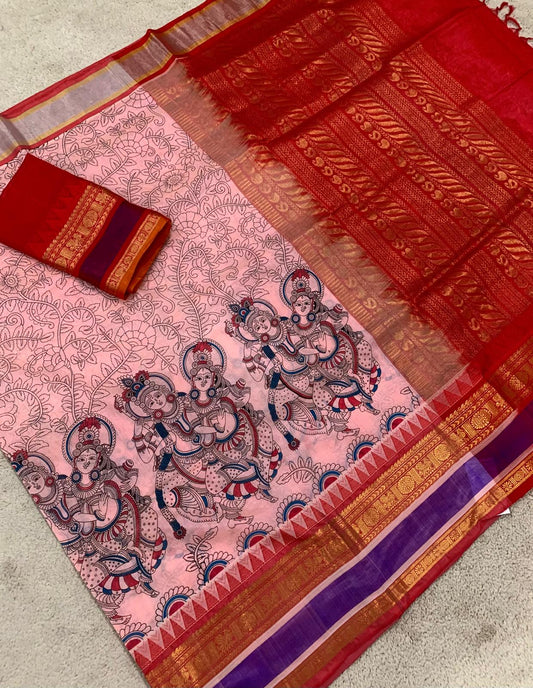 Light pink silk border