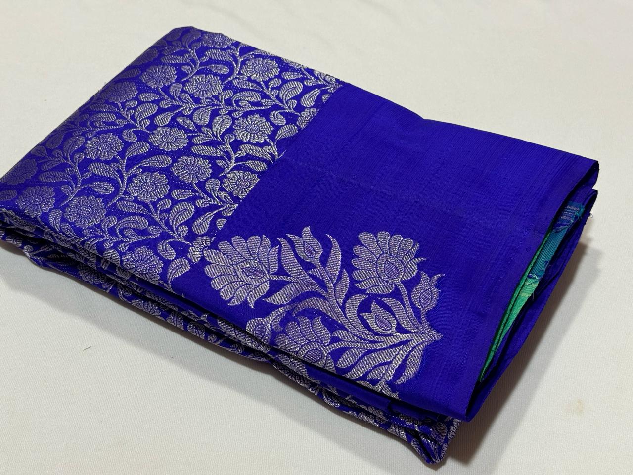 Blue Violet dual tone bluish green jacquard