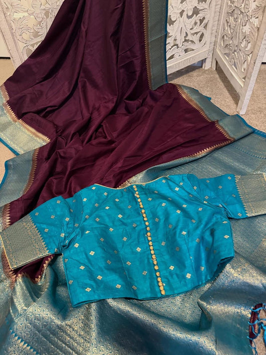 Matka Silk benarasi purple / blue