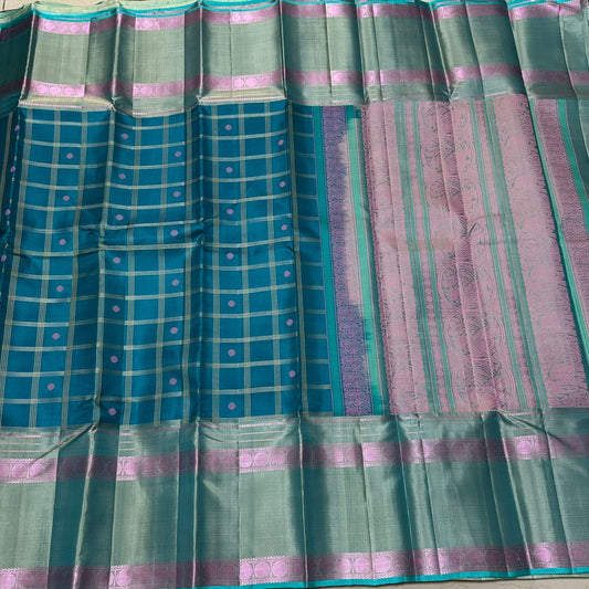 Peacock blue green/greyish green 1000 buttas