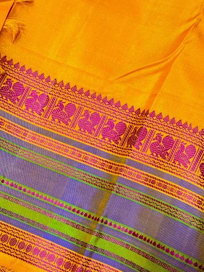 Black with mango orange/green varisaipet