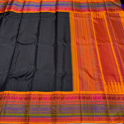 Black with mango orange/green varisaipet