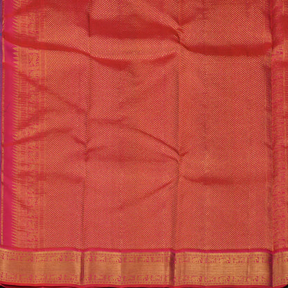 Peacock blue / Rani Pink Zari checks