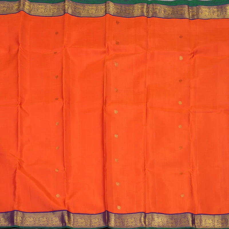 Orange / royal blue korvai buttas