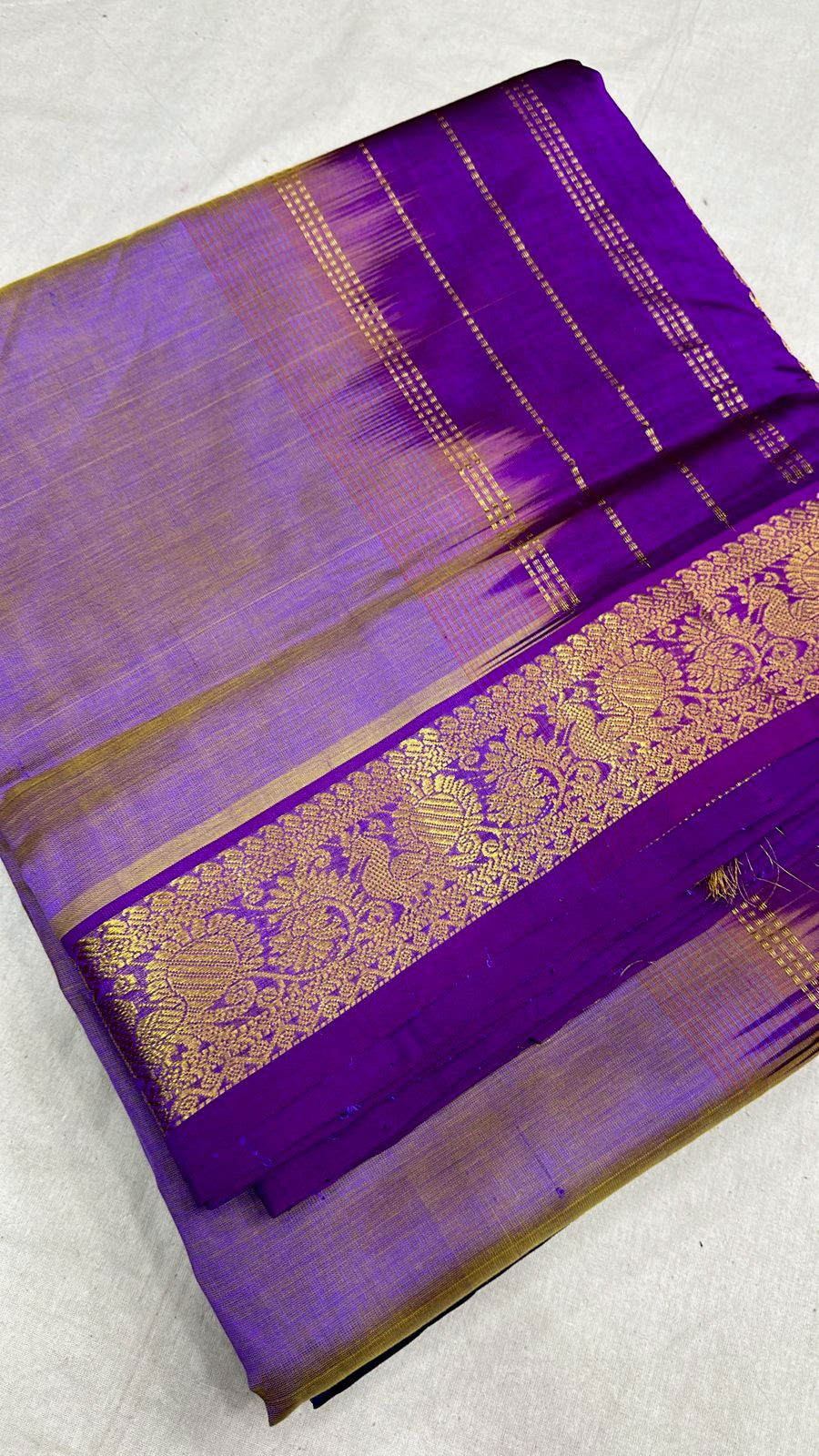 Mauve with deep purple 9 yards