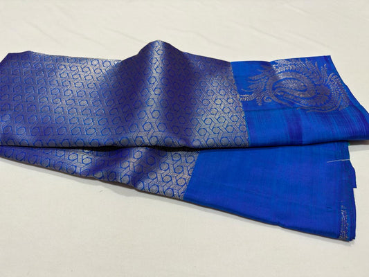 Royal blue with turquoise green jacquard