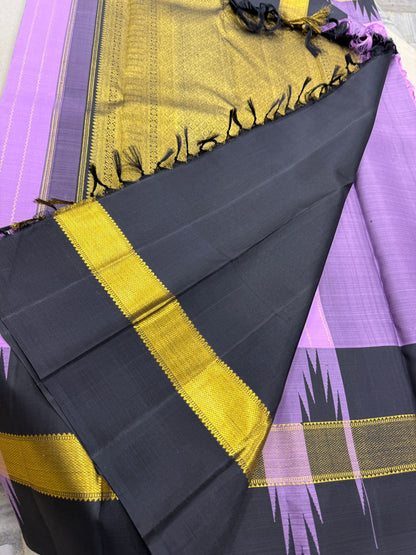Lavender / purple temple border vertical vangi lines