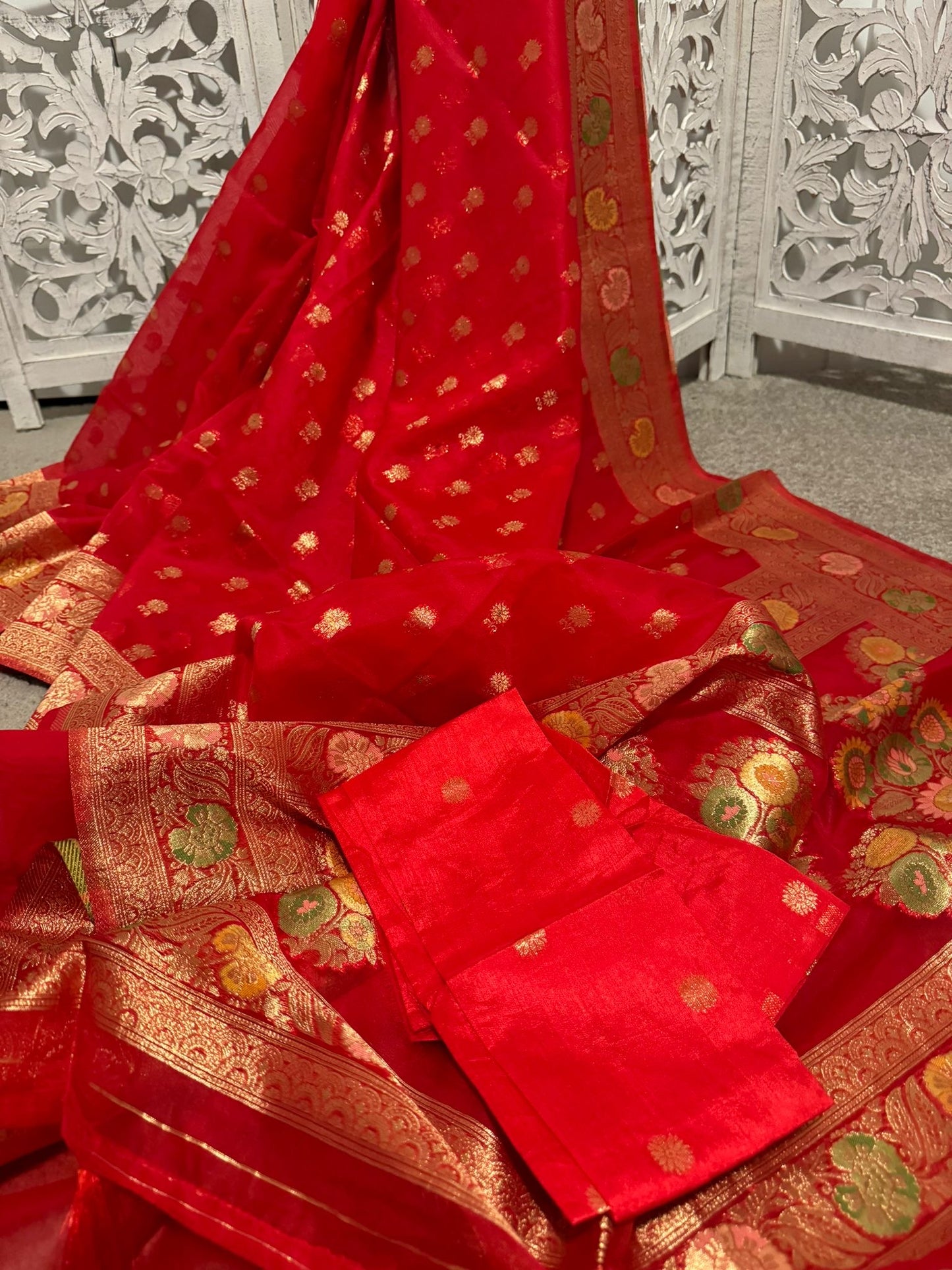 Scarlet Red Organza