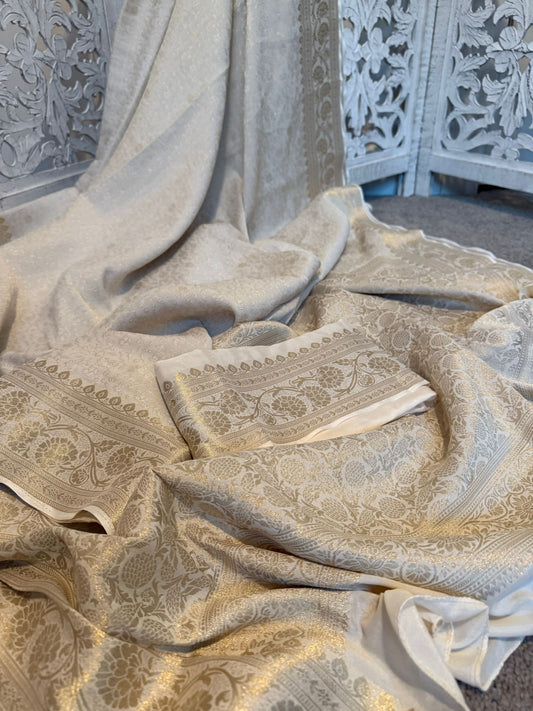 Georgette benarasi Ivory