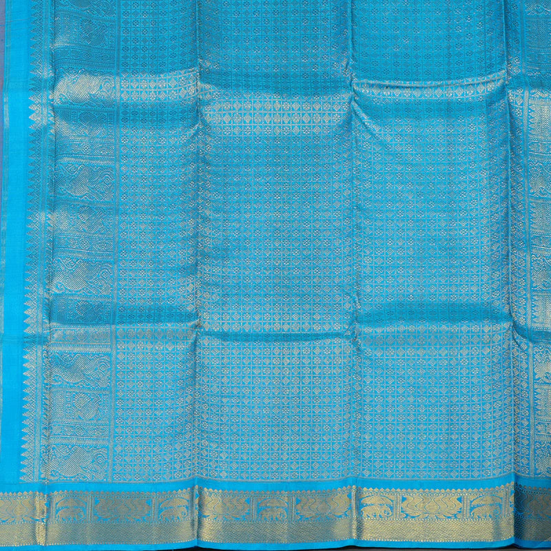 Mango orange with blue korvai