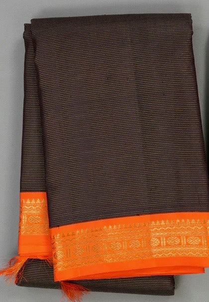 Coffee brown orange vairaoosi korvai