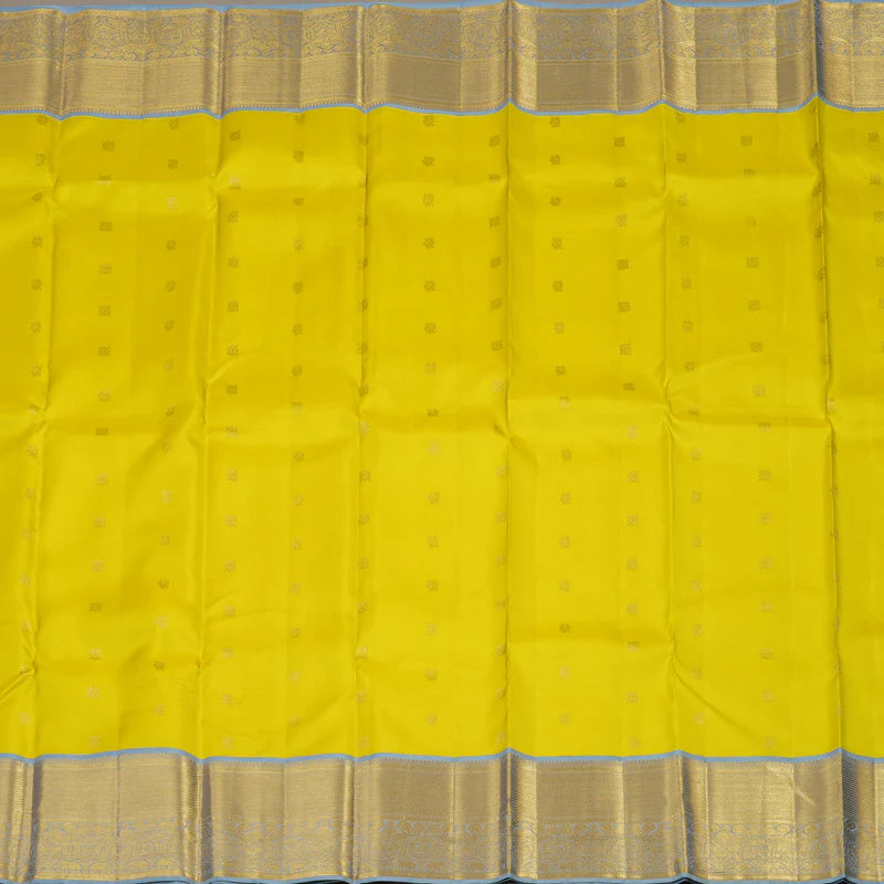 Lemon yellow / pastel grey buttas korvai