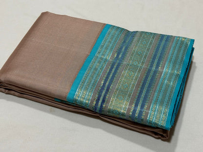 Biscuit beige with blue korvai