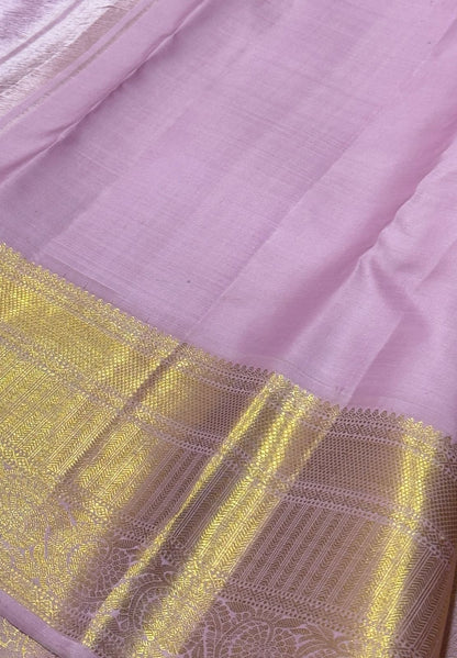 Deep purple with soft pink with buttas korvai
